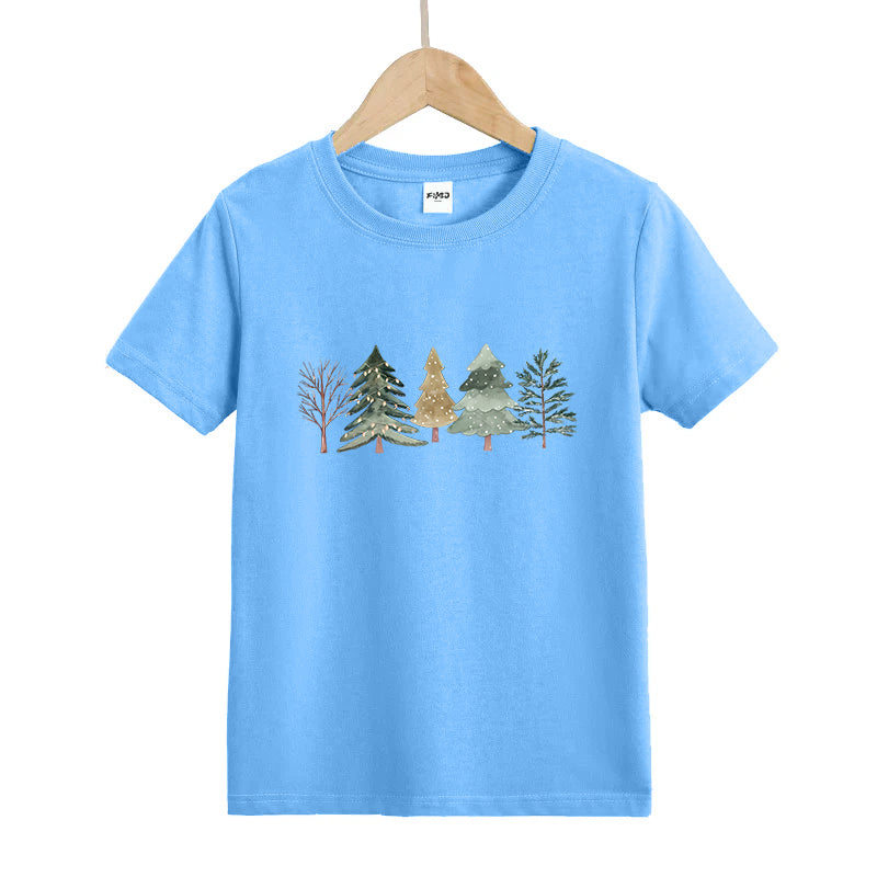 Merry and Bright Trees Kid's T-Shirts