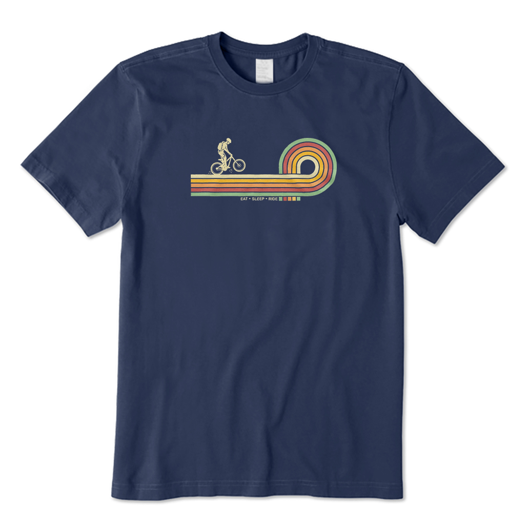 Retro Lines Mountain Bike T-Shirt