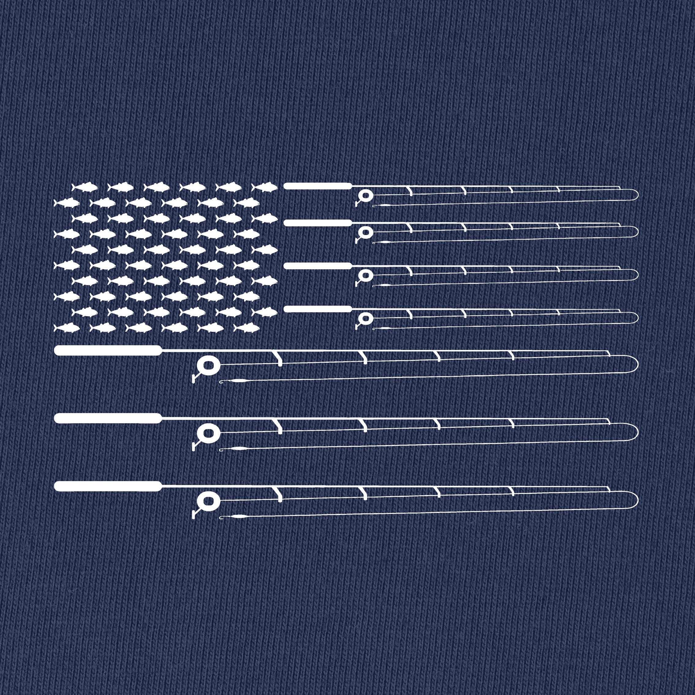 Fly Fishing Rod American Flag T-Shirt