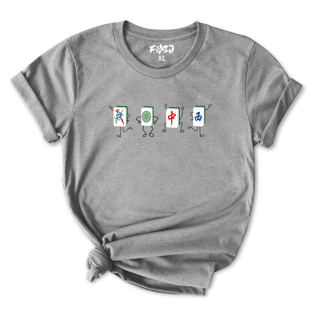 Funny Dancing Mahjong T-Shirt for Women