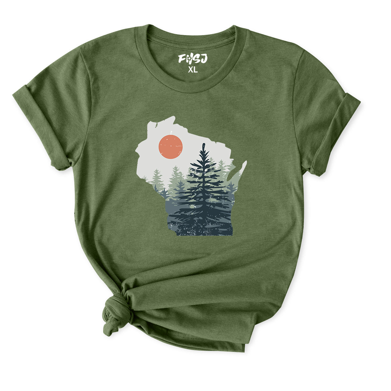 Wisconsin Pine Trees T-Shirt for women