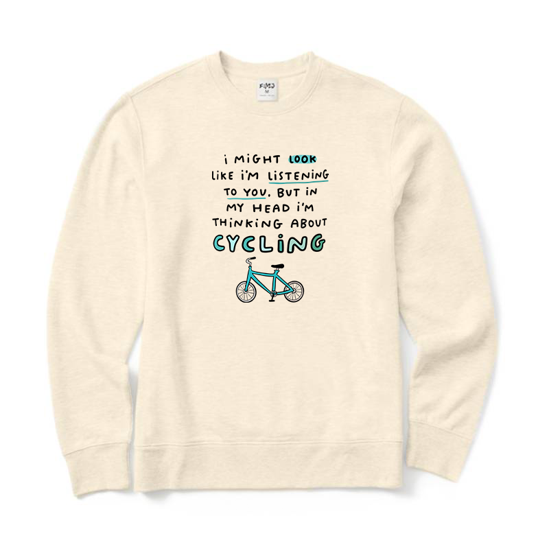 Thinking About Cycling Crewneck Sweatshirt