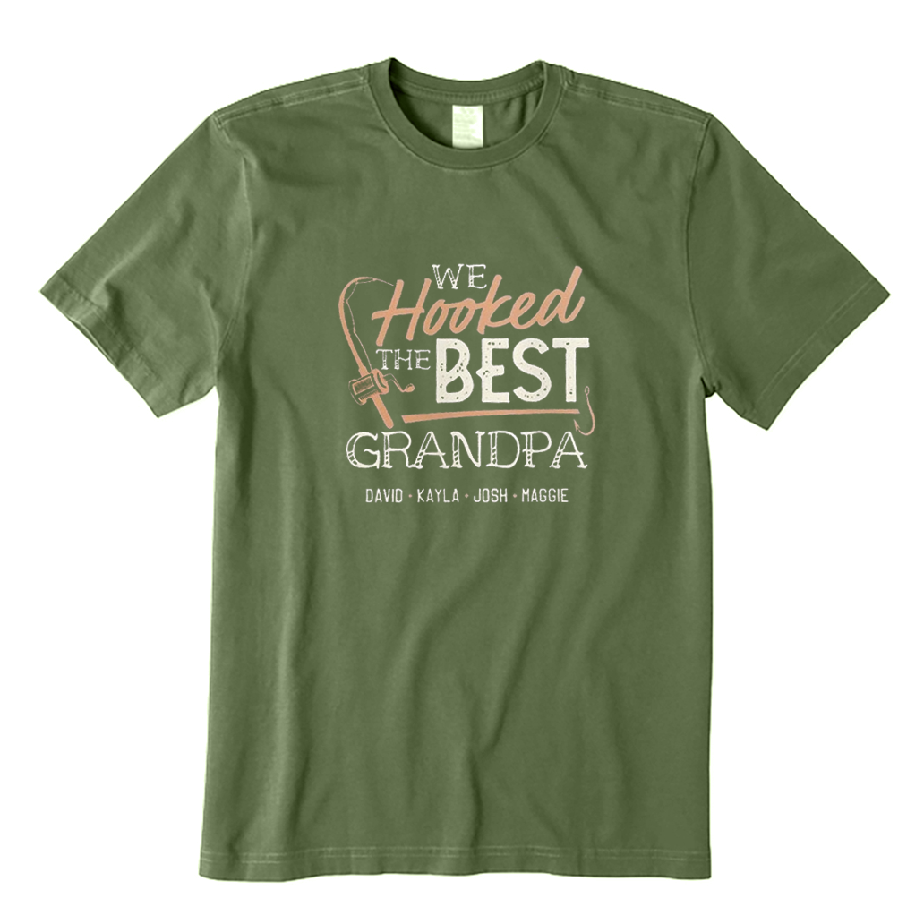 Personalized Grandpa Dad Fishing T-Shirt