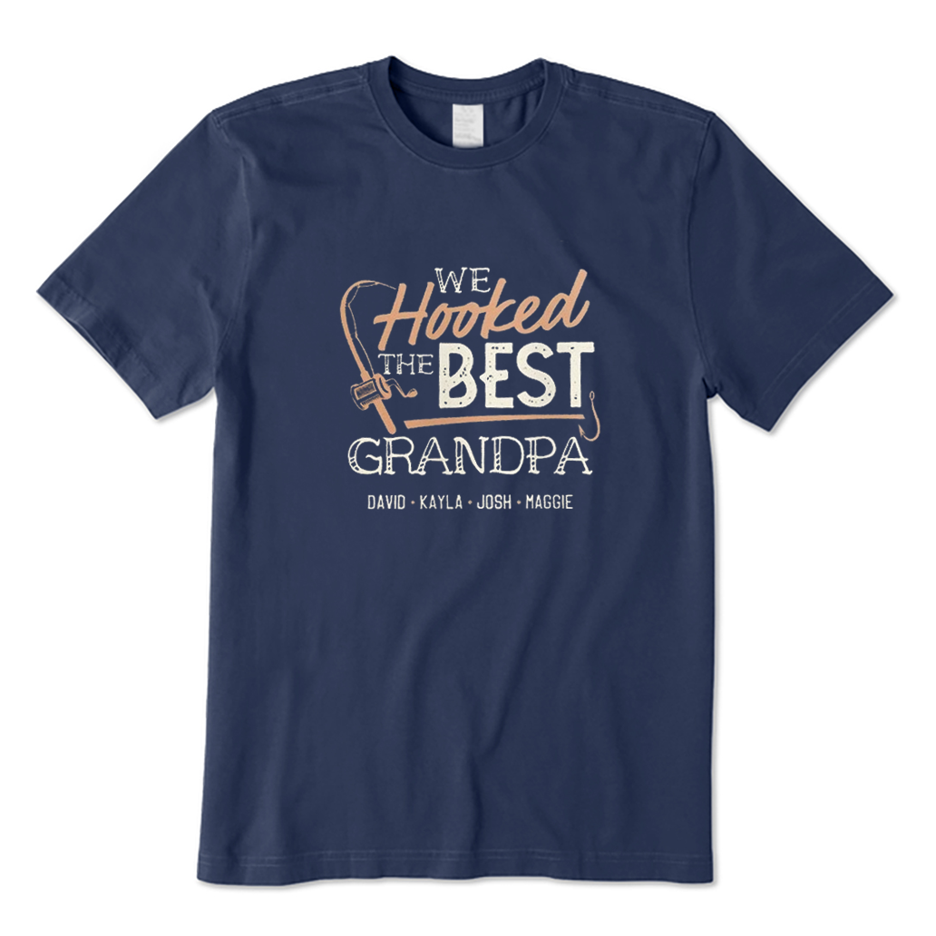 Personalized Grandpa Dad Fishing T-Shirt