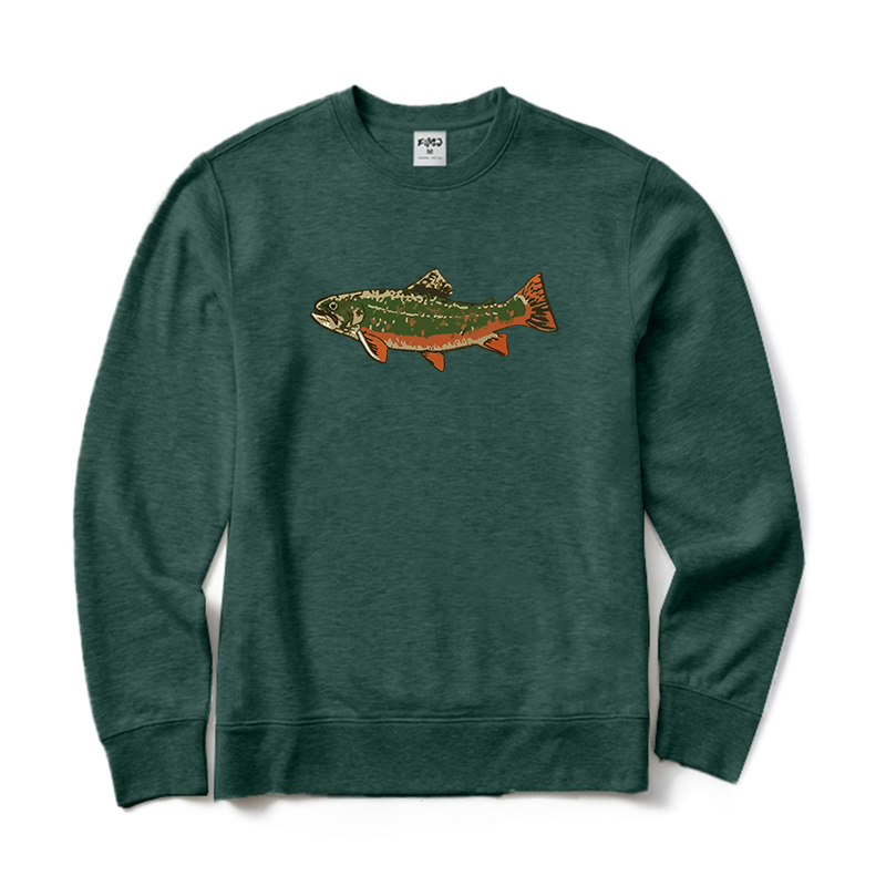 Vintage Brook Trout Crewneck Sweatshirt