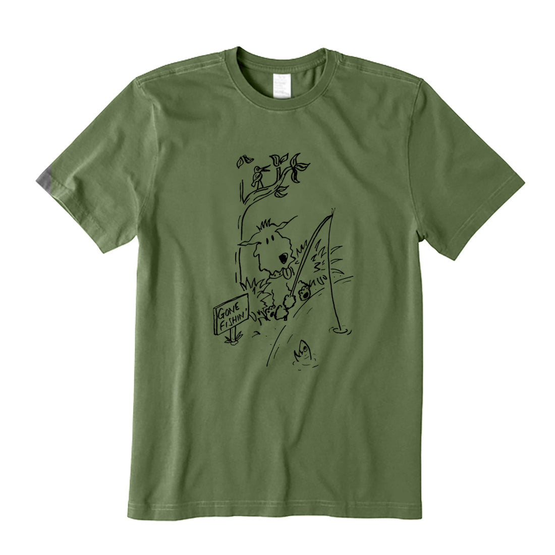 Fishing Dog Gone Fishing T-Shirt