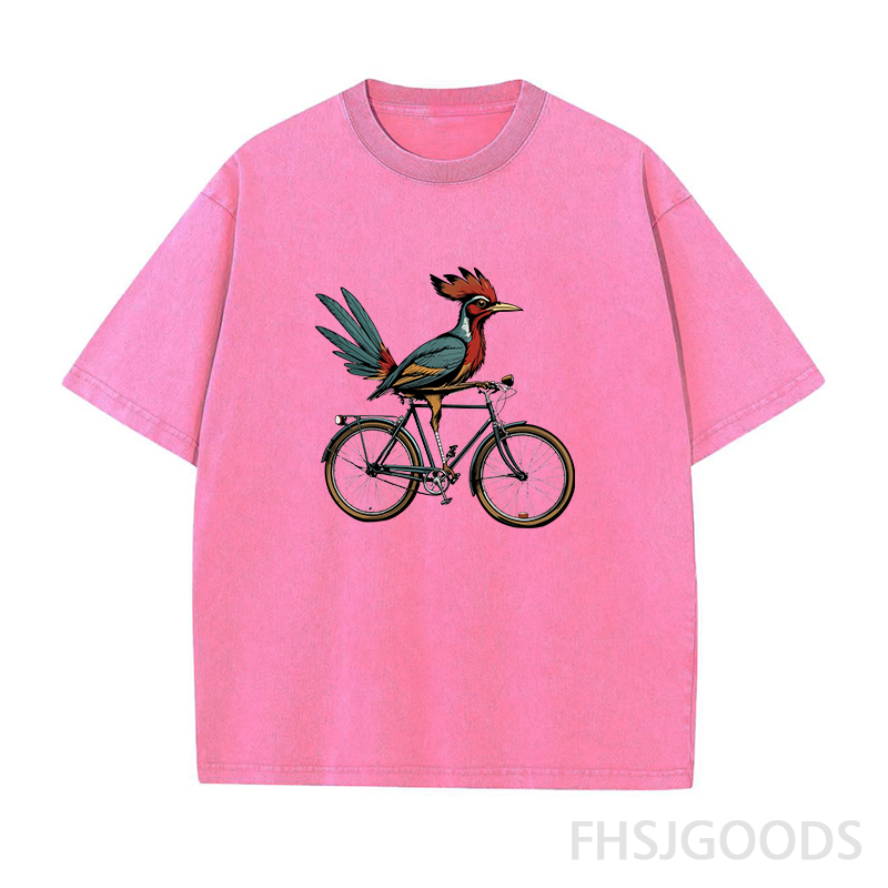Retro Roadrunner Bicycle Unisex Distressed T-Shirt