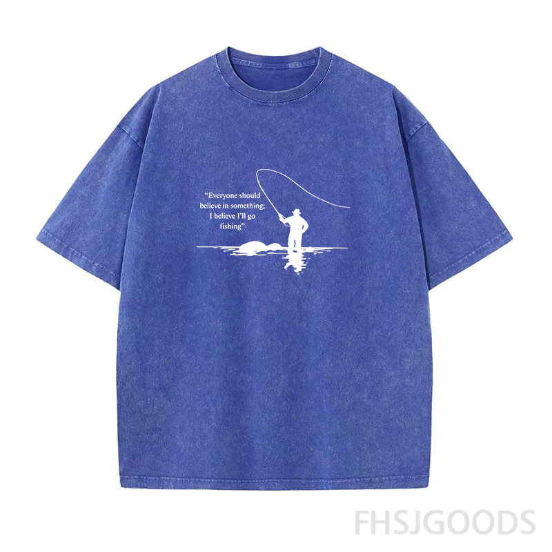 Fishing Unisex Distressed T-Shirt