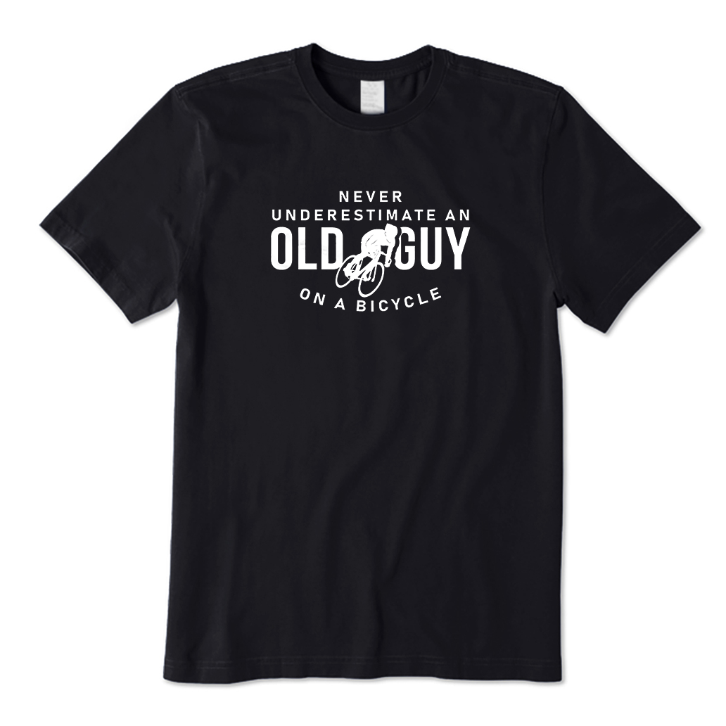 Never underestimate an old guy on a bicycle T-Shirt
