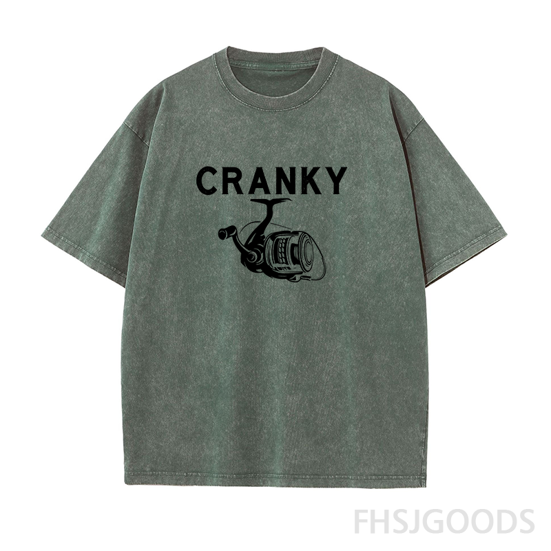 Cranky Fishing Unisex Distressed T-Shirt