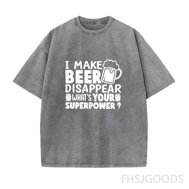 I Make Beer Disappear Unisex Distressed T-Shirt