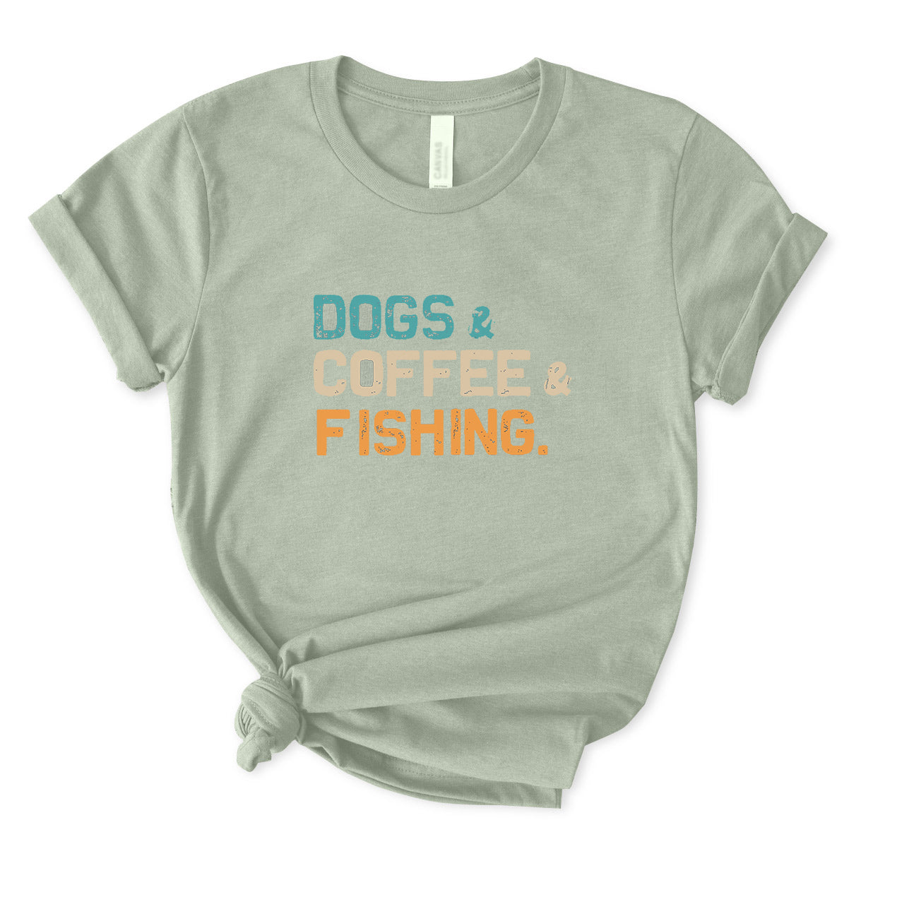 Dogs & Coffee & Fishing T-Shirt for women
