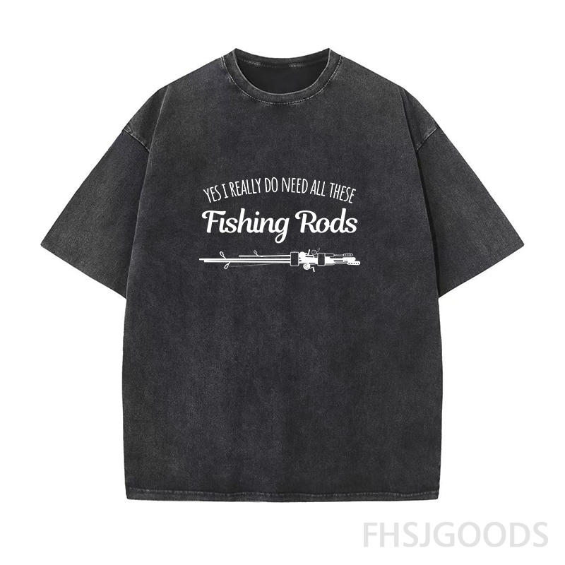 Yes I Really Do Need All These Fishing Rods Unisex Distressed T-Shirt