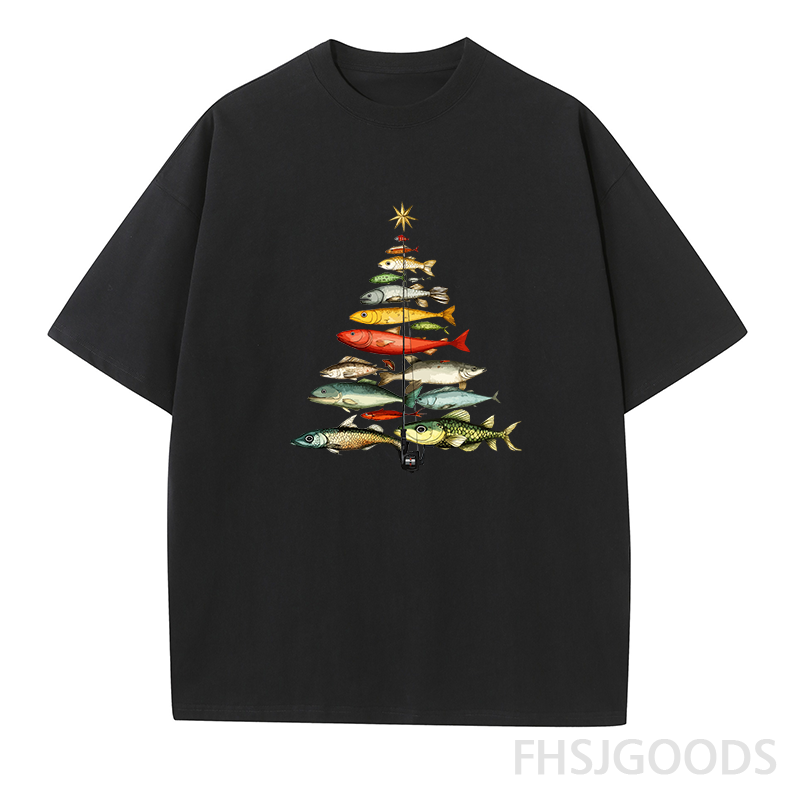 Fishing Christmas Tree Unisex T-Shirt