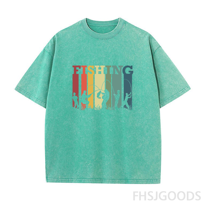 Fishing Unisex Distressed T-Shirt