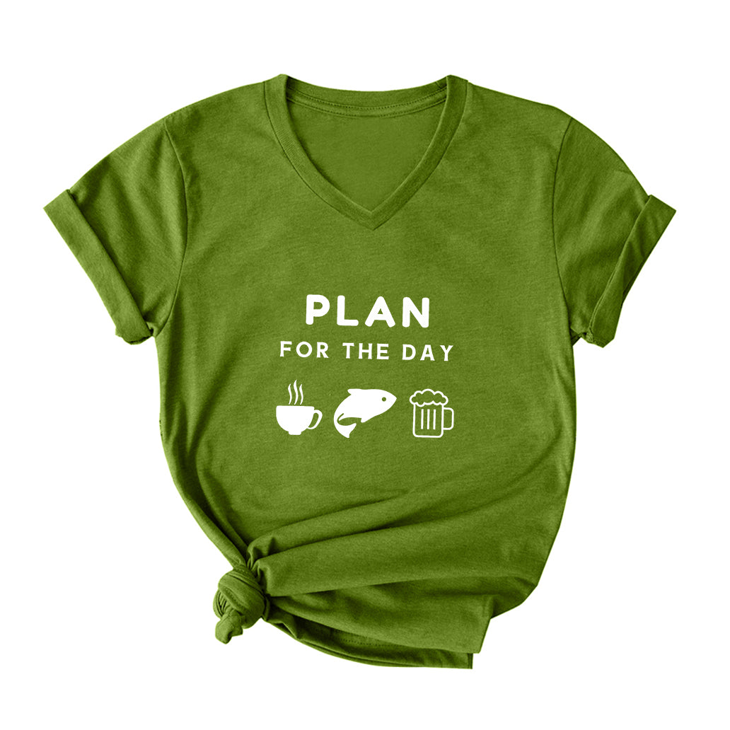 Plan for The Day V Neck T-Shirt for Women