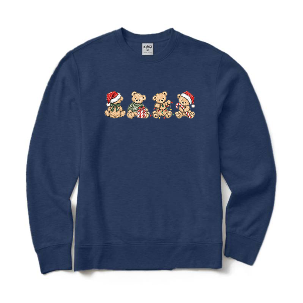 Christmas Bears Graphic Crewneck Sweatshirt