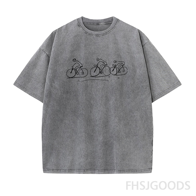 Cyclist Unisex Distressed T-Shirt