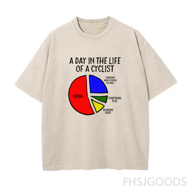 A Day in The Life of A Cyclist Unisex Distressed T-Shirt