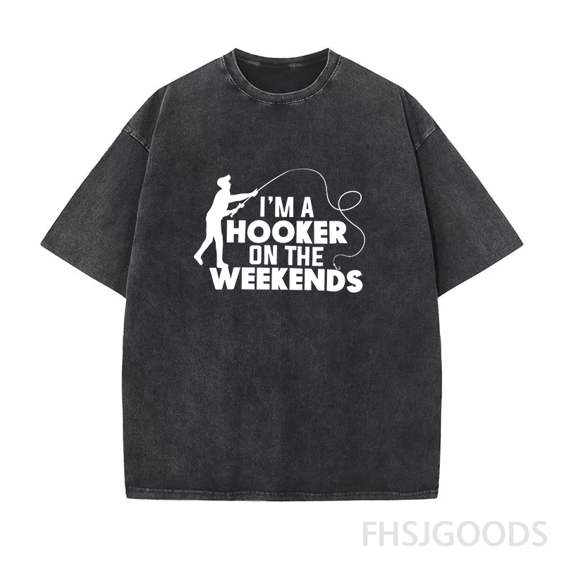 I'm A Hooker on The Weekends Unisex Distressed T-Shirt