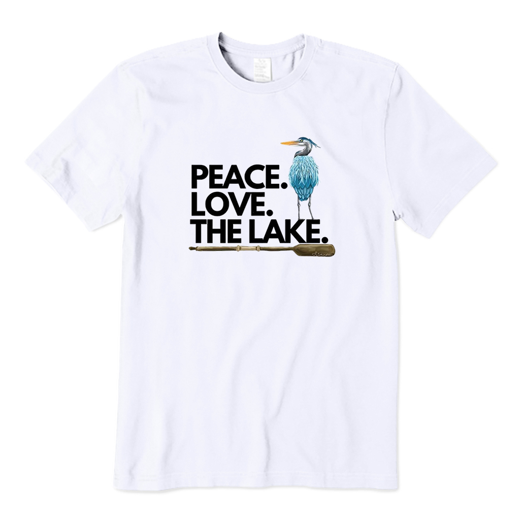 Peace Love The Lake Blue Herring T-Shirt