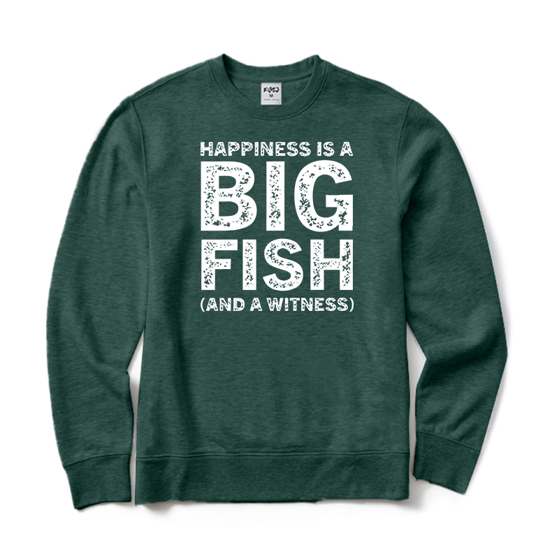 Happiness Is A Big Fish Crewneck Sweatshirt
