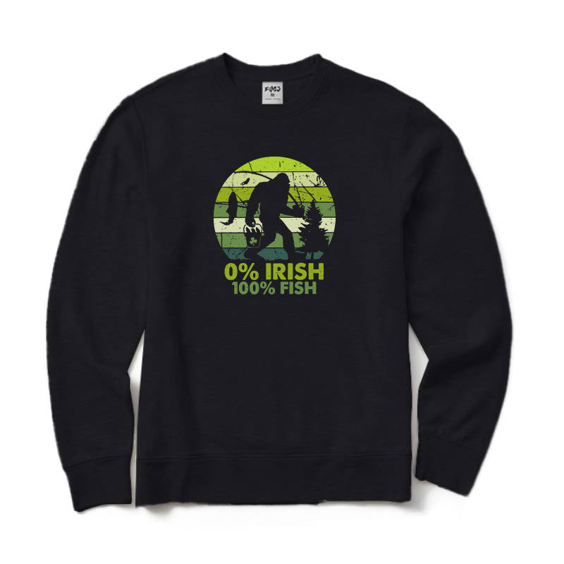 0% Irish 100% Fish Crewneck Sweatshirt