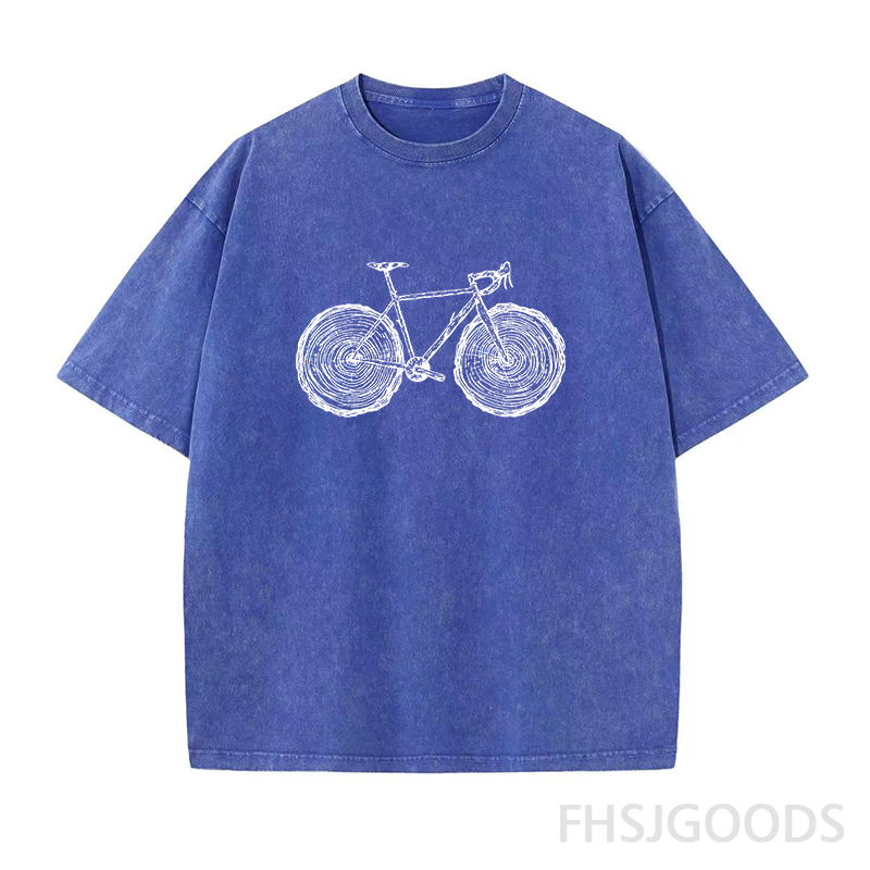 Cycling Unisex Distressed T-Shirt