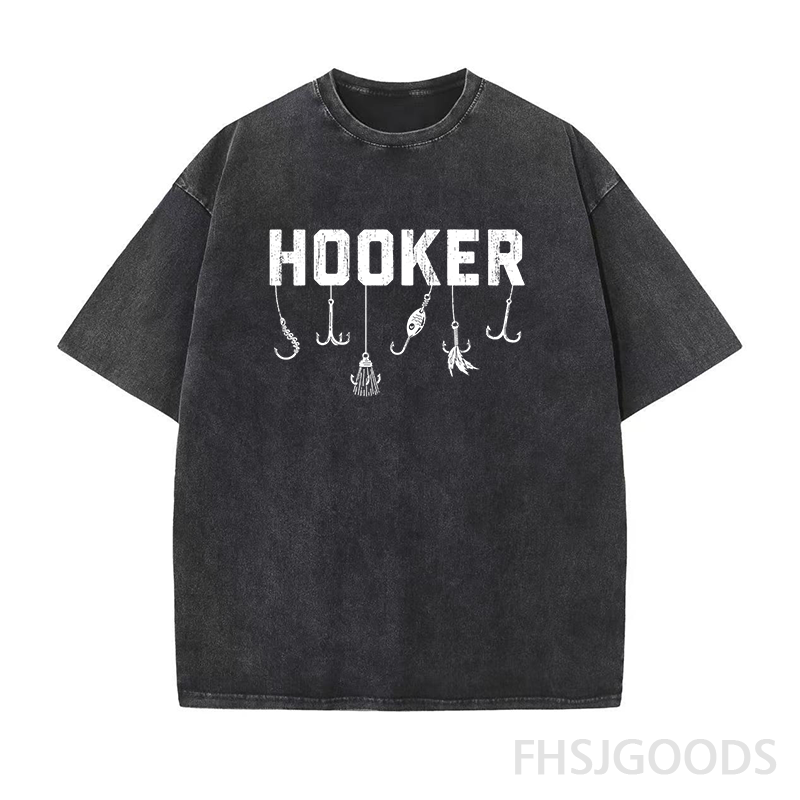Fishing Hooker Unisex Distressed T-Shirt