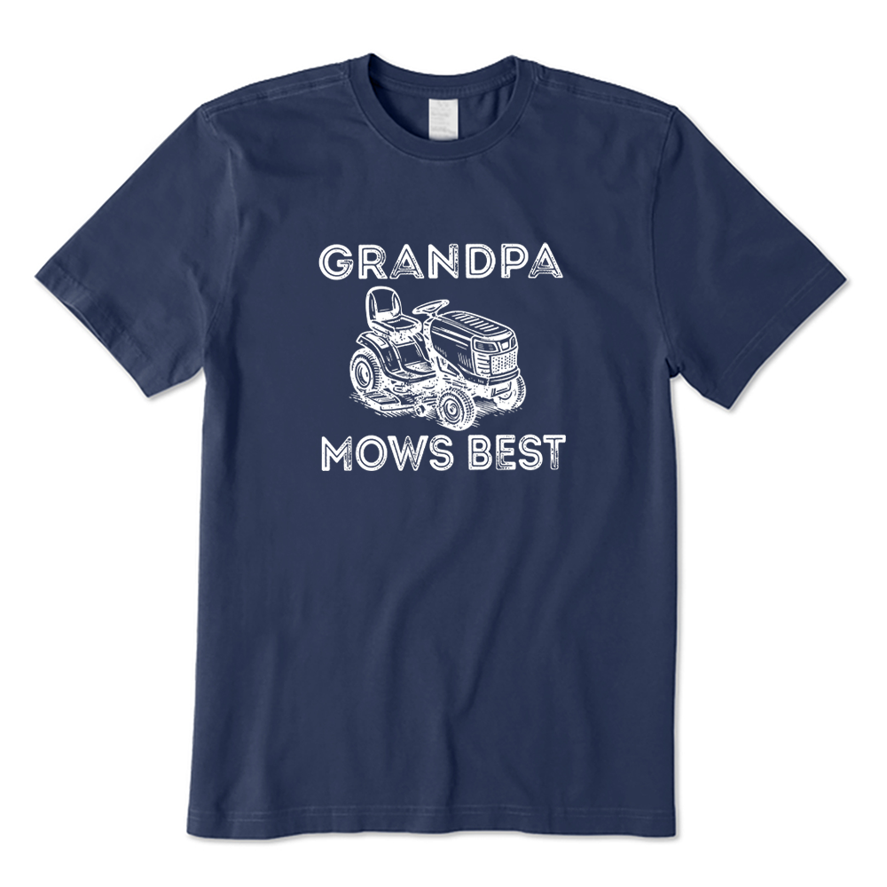 Retro Lawn Mower Grandpa Mows Best T-shirt