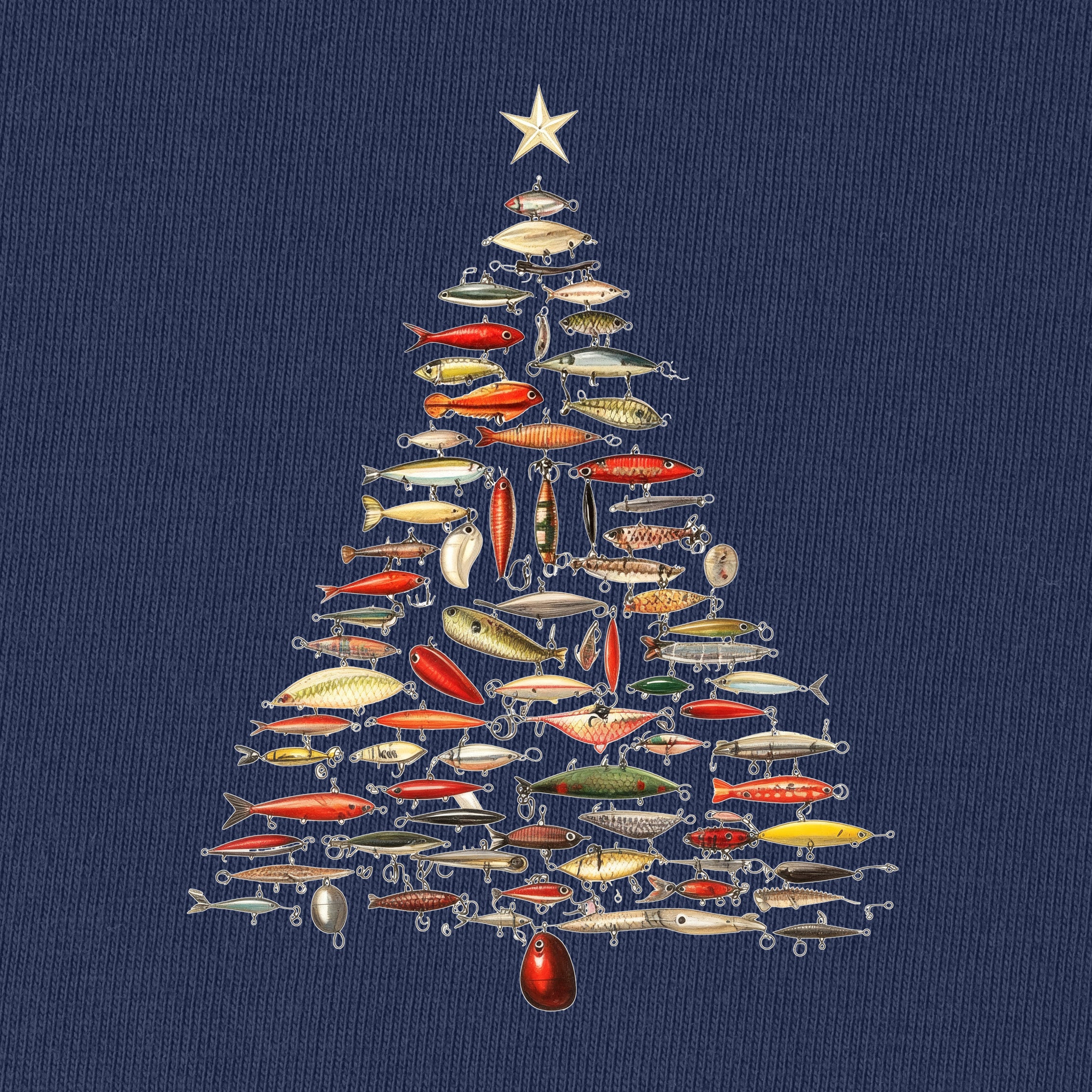 Fishing Lure Christmas Tree Unisex T-Shirt