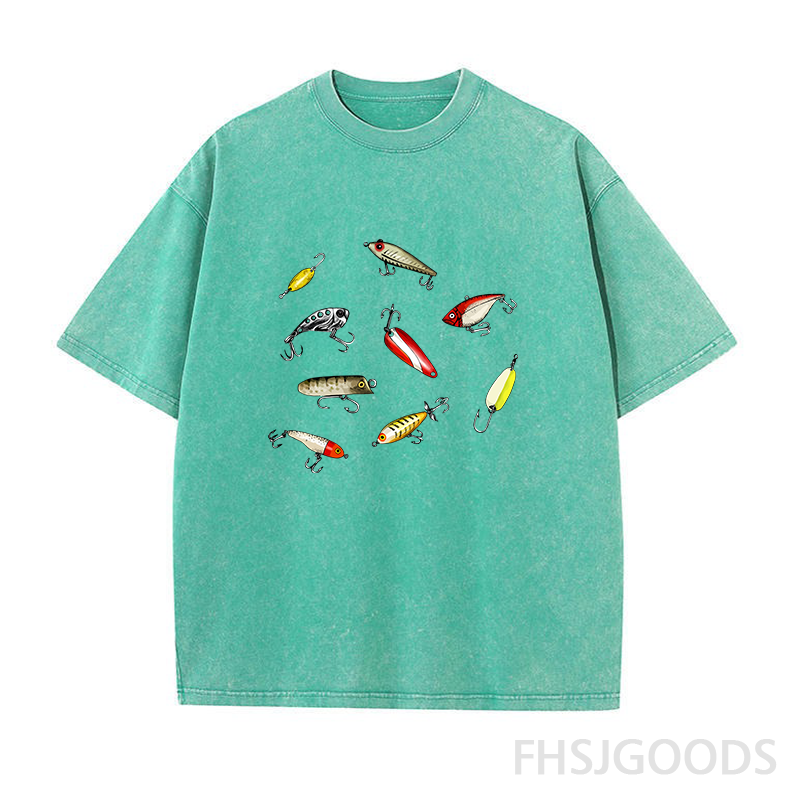 Fishing Lures Unisex Distressed T-Shirt