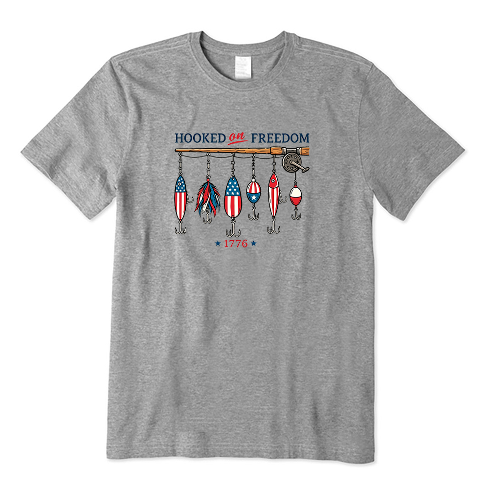 Hooked On Freedom Fishing T-shirt
