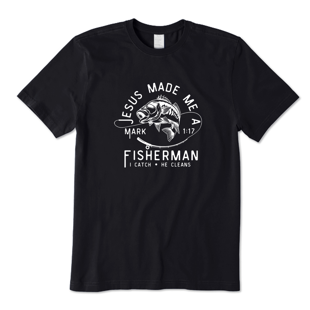 Retro Jesus Made Me A Fisherman T-shirt