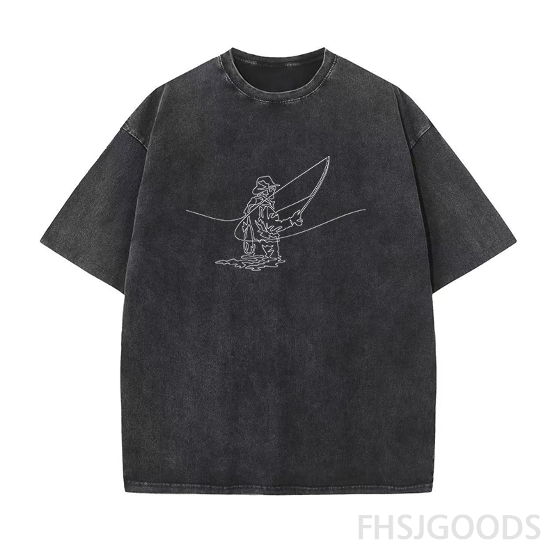 Fly Fishing Unisex Distressed T-Shirt