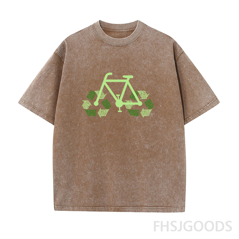 Recycle Bike Unisex Distressed T-Shirt