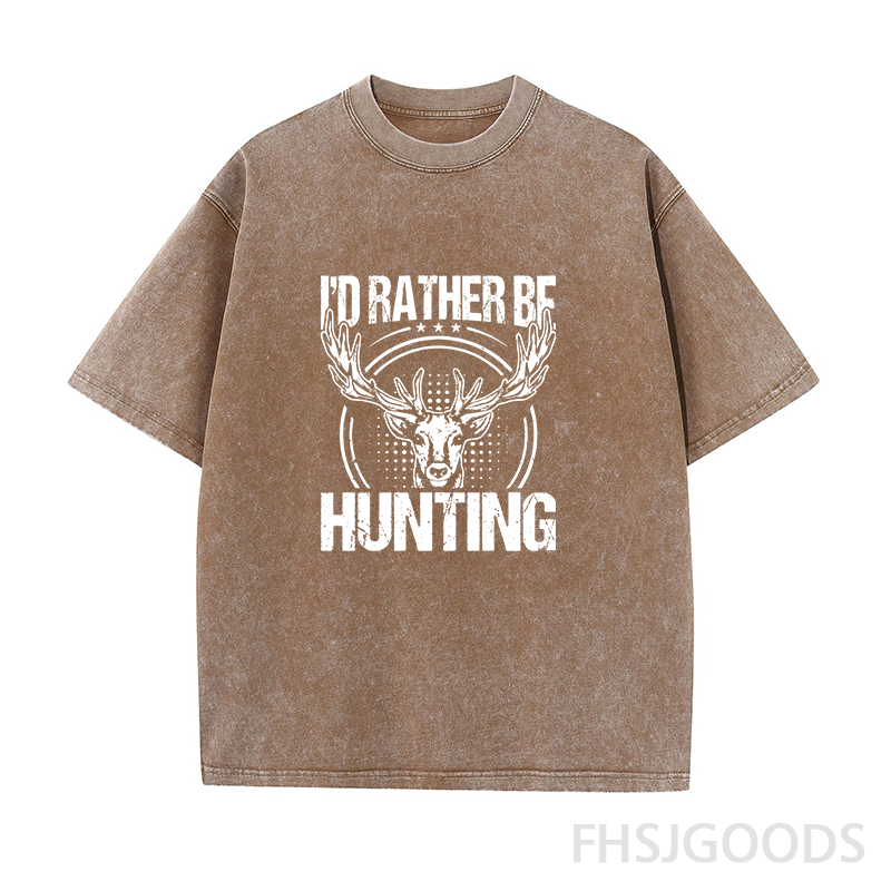 I'd Rather Be Hunting Unisex Distressed T-Shirt