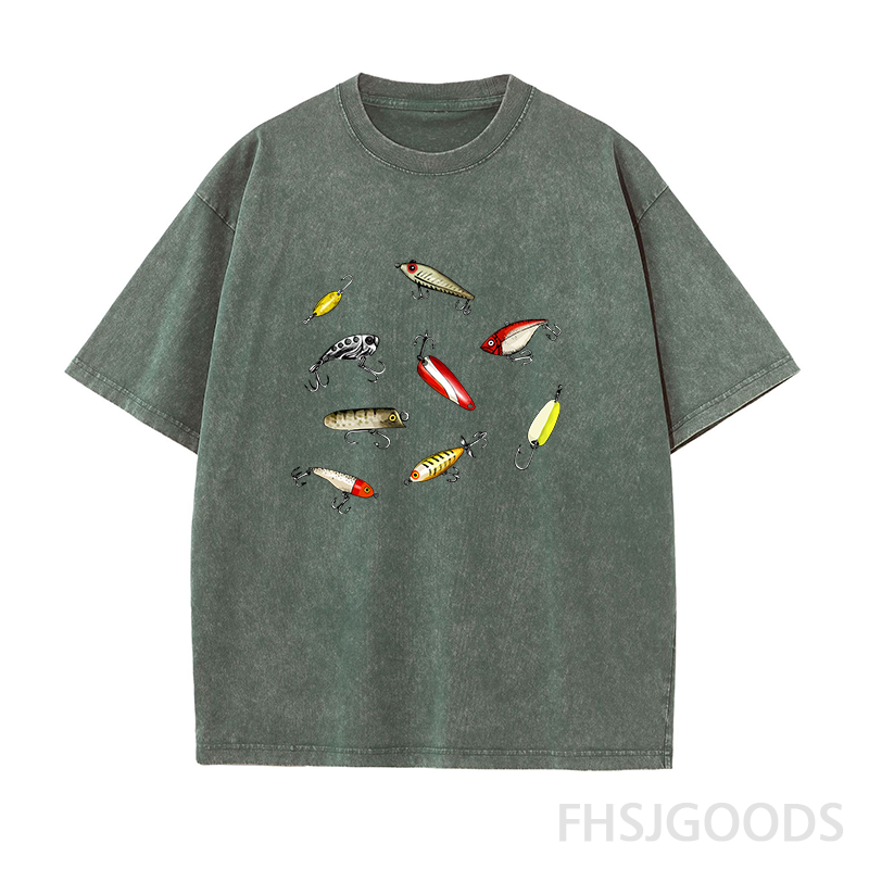 Fishing Lures Unisex Distressed T-Shirt