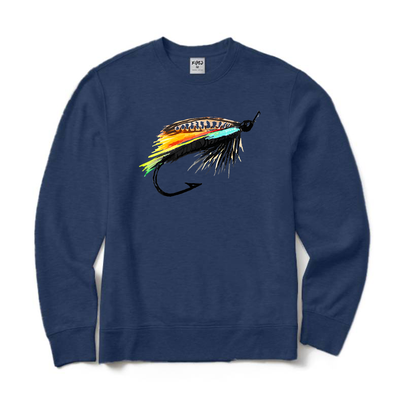 Trout Fly Lure Crewneck Sweatshirt