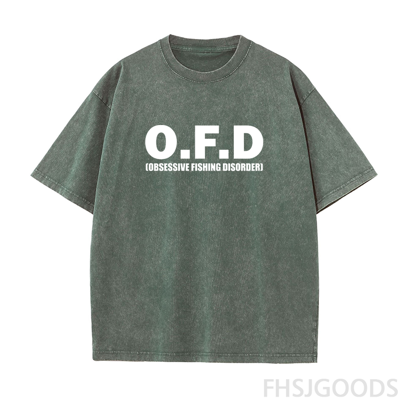 O.F.D Obsessive Fishing Disorder Unisex Distressed T-Shirt