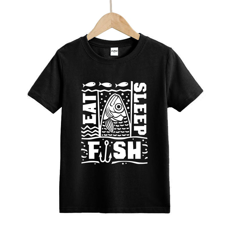 Eat Sleep Fish Kids T-Shirt