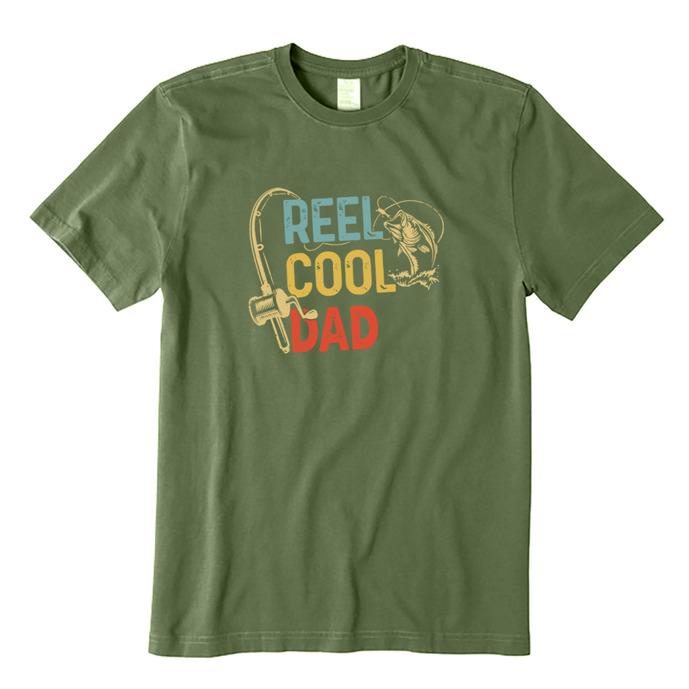 Reel Cool Dad Bass Fishing Graphic T-shirt