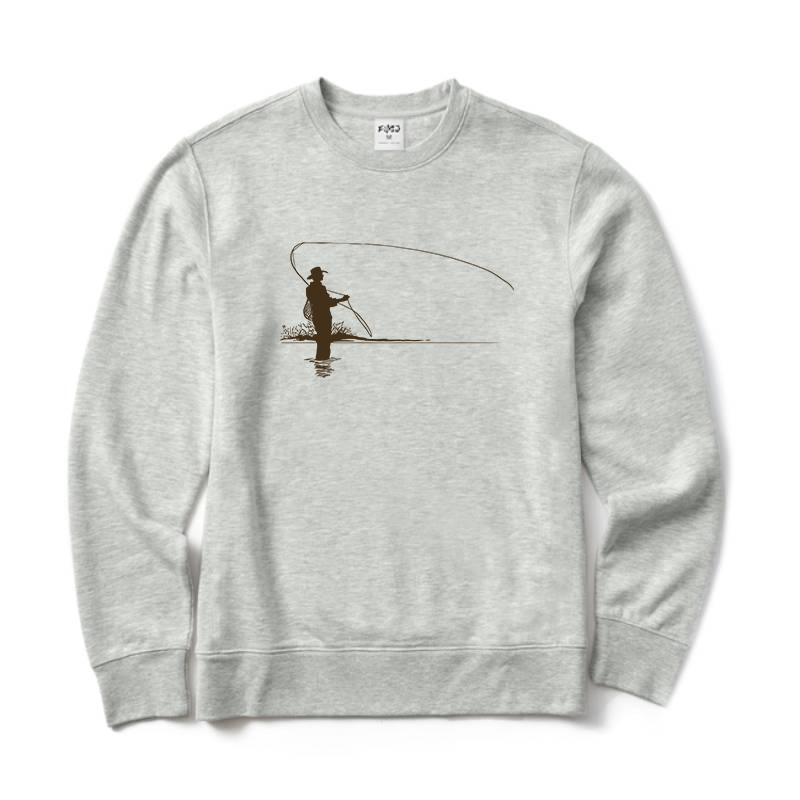 Fly Fishing Casting Crewneck Sweatshirt