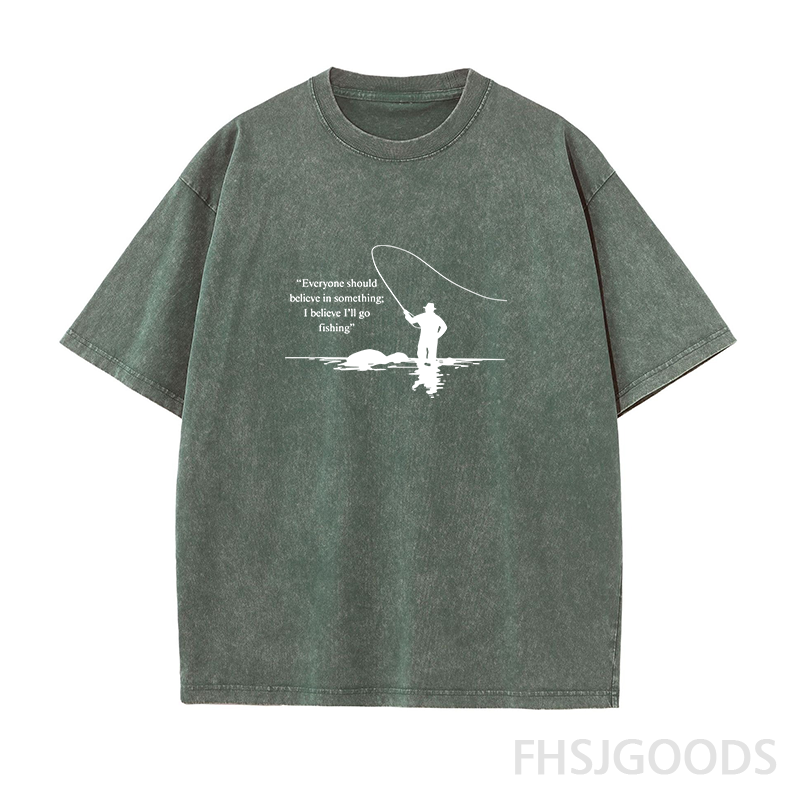 Fishing Unisex Distressed T-Shirt