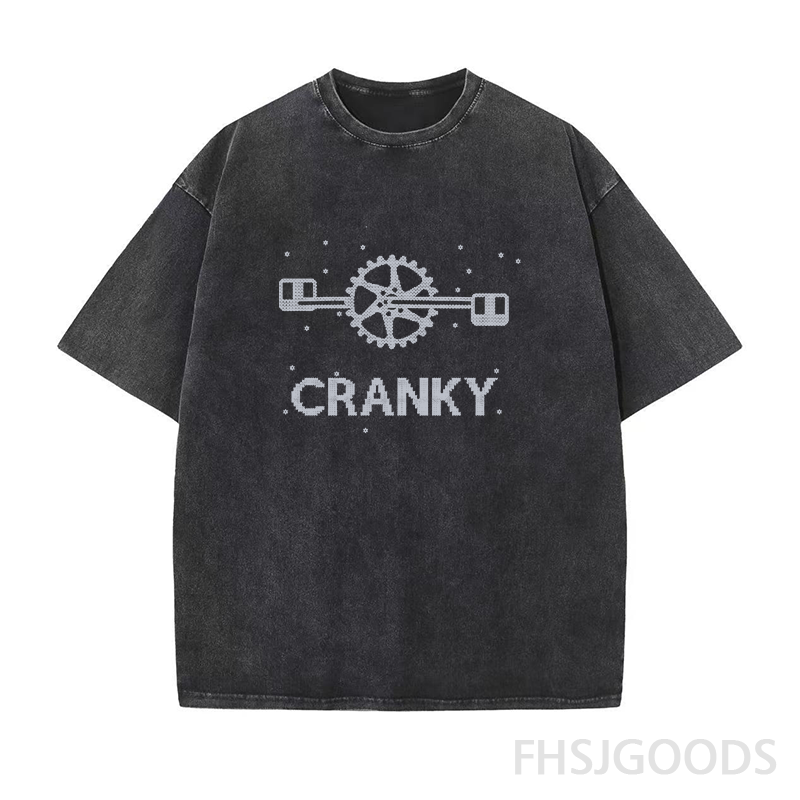 Cranky Bike Unisex Distressed T-Shirt