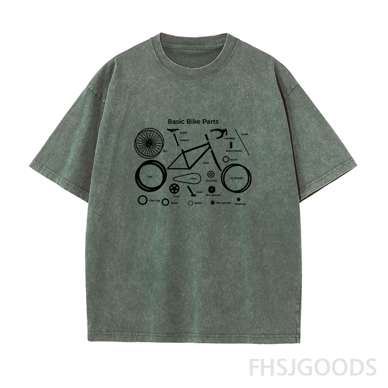 Bike Parts Unisex Distressed T-Shirt