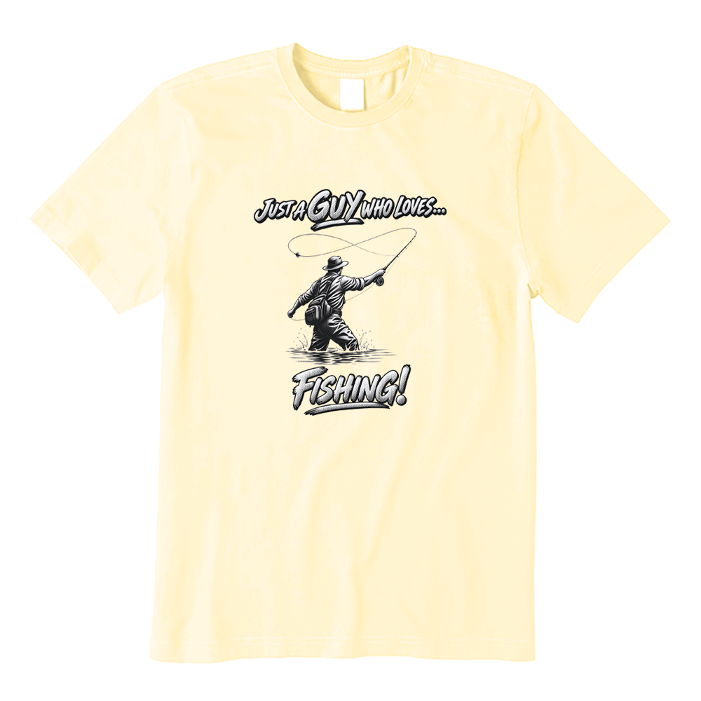 Just A Guy Who Loves Fishing Graphic T-Shirt