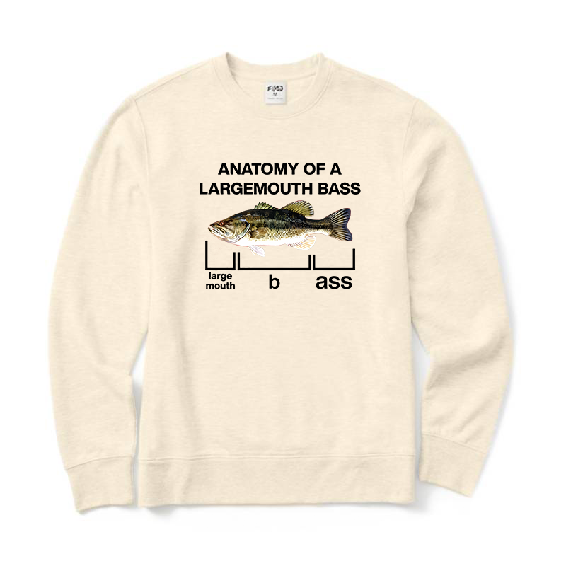 Anatomy Of A Large Mouth Bass Fish Sweatshirt