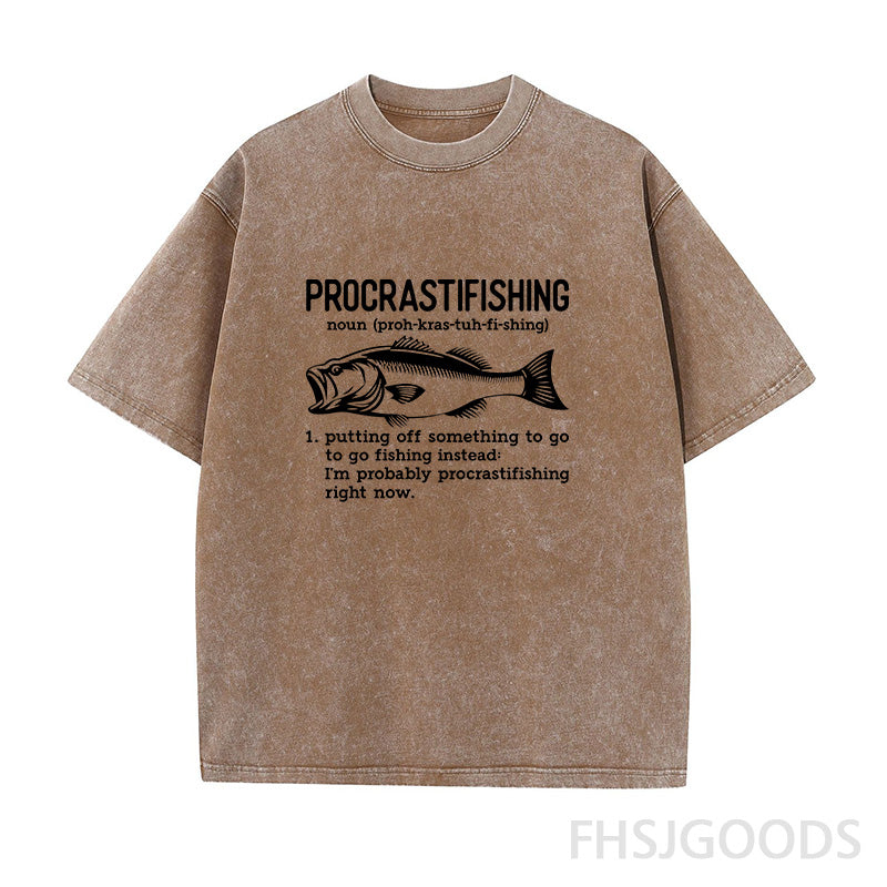 Procrastifishing Definition Unisex Distressed T-Shirt