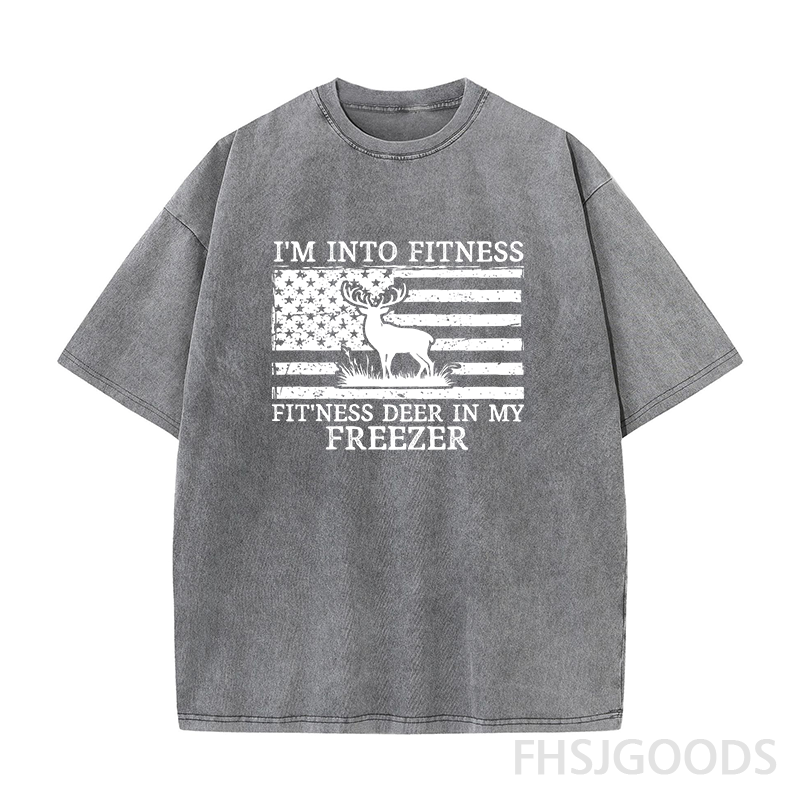 I'm Into Fitness Fitness Deer in My Freezer Unisex Distressed T-Shirt
